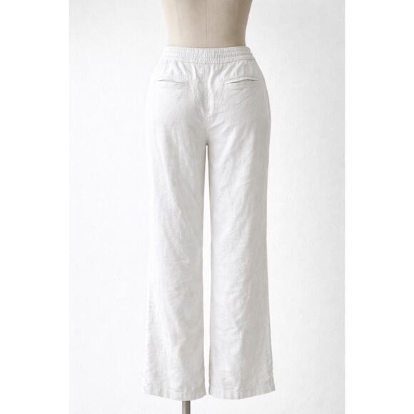 Caslon White Linen Drawstring Wide Leg Pants Women’s XL Summer Resort - Picture 6 of 8